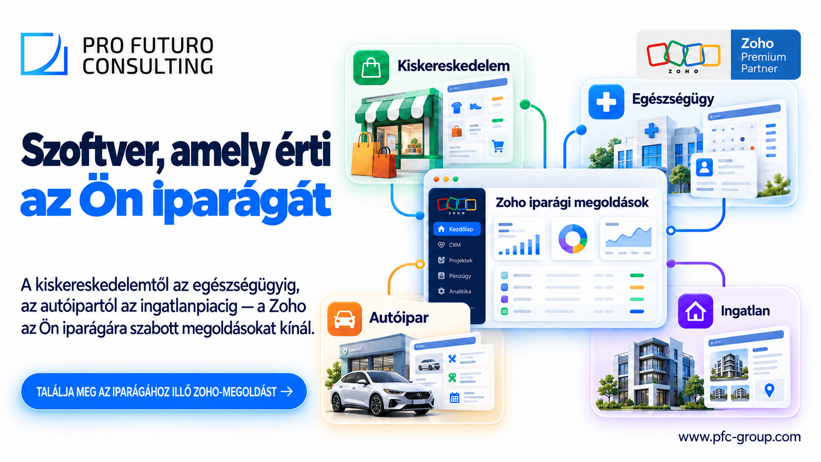 Zoho iparági megoldások: 7 iparág-specifikus üzleti szoftvermegoldás